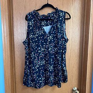 41 Hawthorne Floral Sleeveless Top (2X)